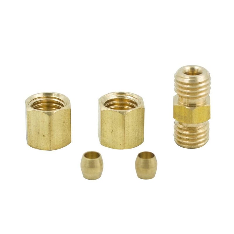 Legines Brass Compression Tube Fitting, Union, 5/16" OD x 5/16" OD, Pack of 2 - Image 2